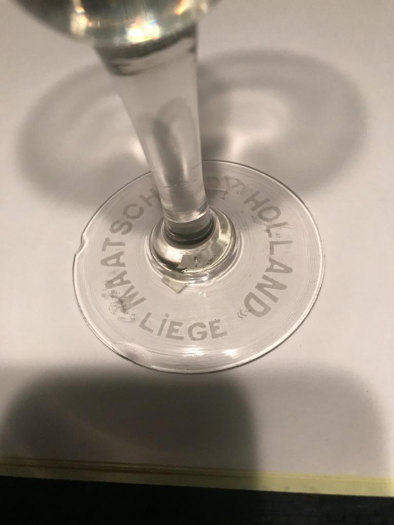 Maatschappy Hollans Liège jeneverglas, Verzamelen, Ophalen of Verzenden, Gebruikt, Borrel- of Shotglas