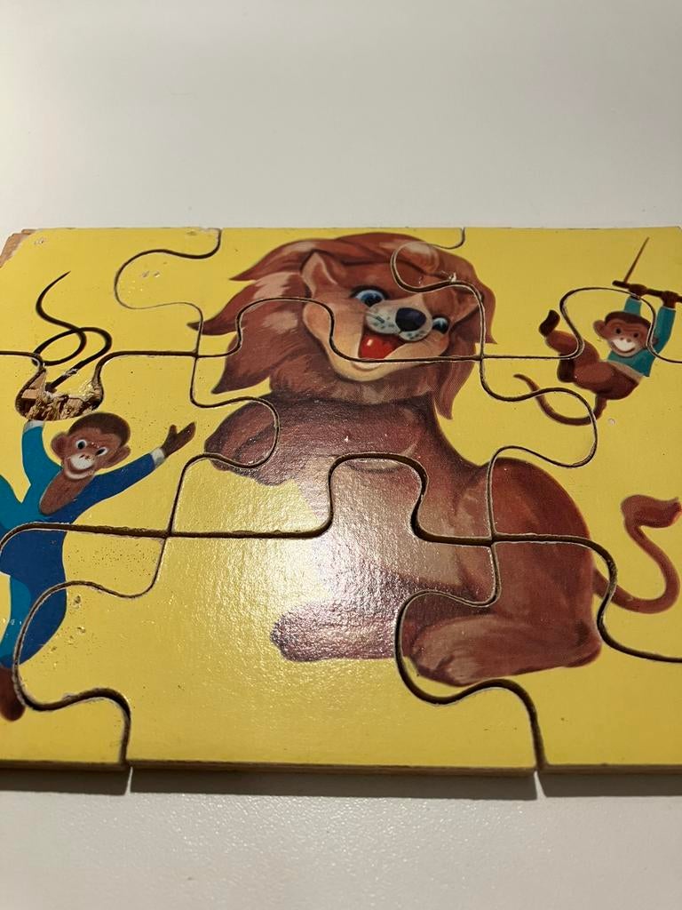 VINTAGE HOUTEN Puzzel., Antiek en Kunst, Ophalen of Verzenden