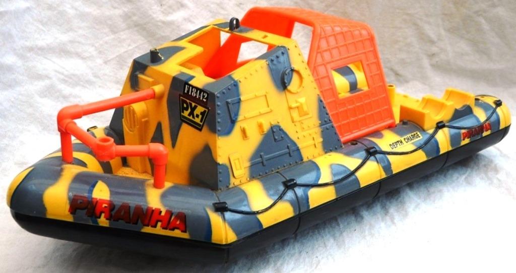 LANARD THE CORPS Vehicle, Mission Boat Yellow Piranha, 1986., Ophalen of Verzenden, Gebruikt