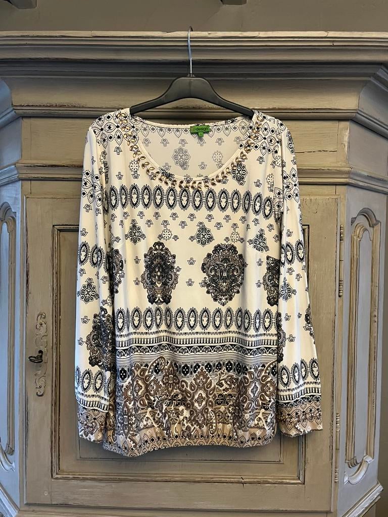 Blouse K design Maat L, Kleding | Dames, Wit, Maat 42/44 (L), Ophalen of Verzenden, Zo goed als nieuw