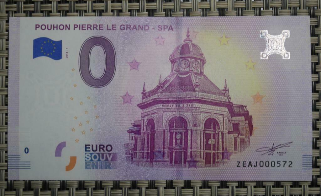 Billet 0 euro Belgique 2018 UNC Pouhon Pierre le Grand Spa, Enlèvement ou Envoi, Belgique, Série