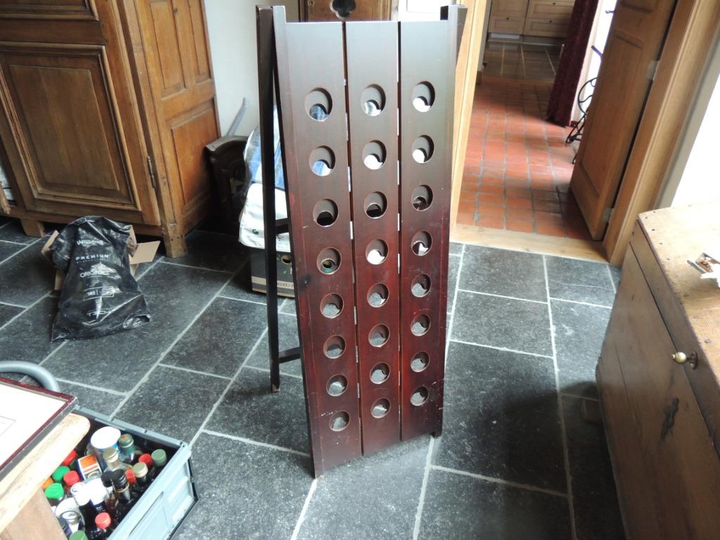 Houten wijnrek, 75 cm ou plus, Enlèvement, Utilisé, Bois