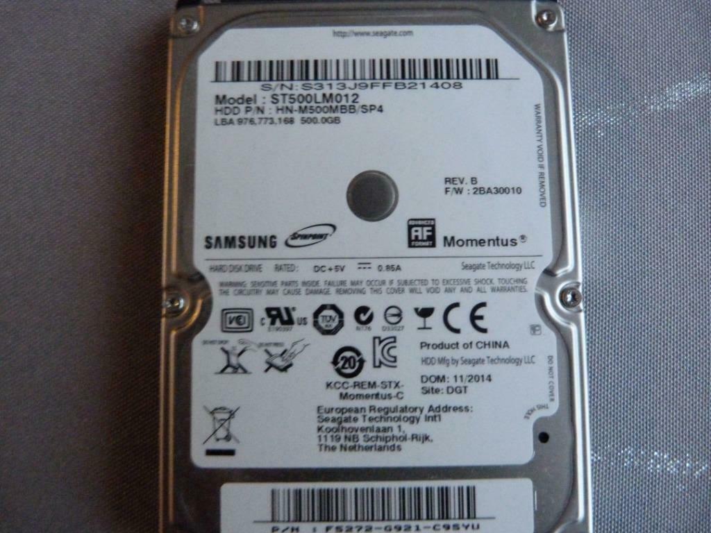 Disque Dur Interne Samsung 2,5" 500Go, Enlèvement ou Envoi, SATA, Interne, Comme neuf