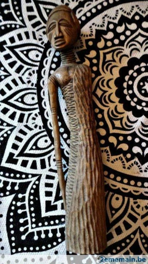 statuette bois, Ophalen of Verzenden
