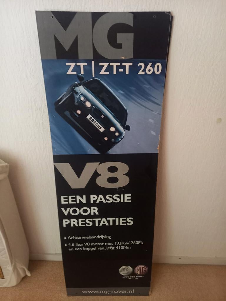 MG ZT / ZT V8 / Rover 75 mk2 dealer reclameborden, Enlèvement