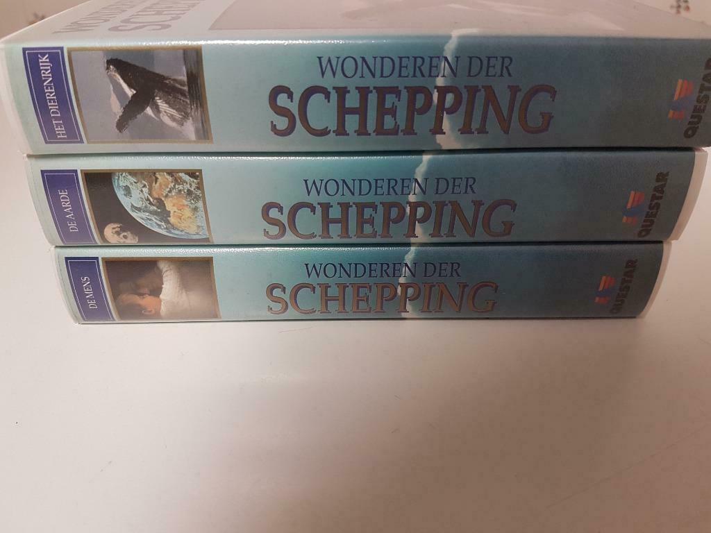 3 VHS videofilms Wonderen der Schepping, Alle leeftijden, Ophalen of Verzenden, Documentaire