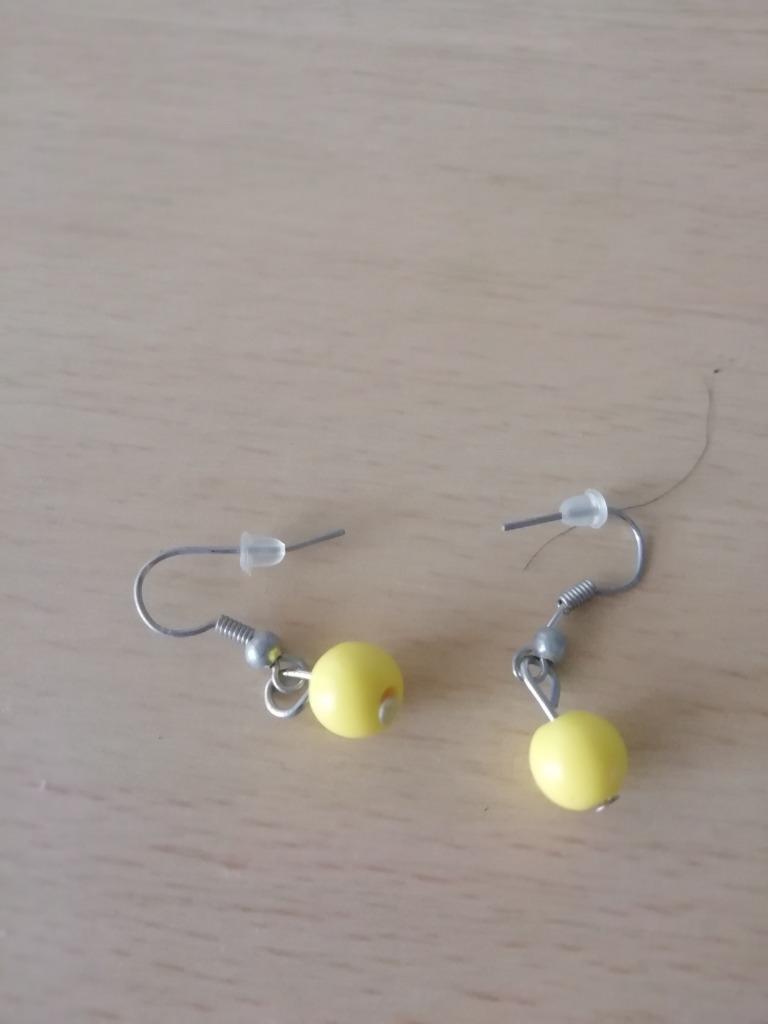 oorringen, Bijoux, Sacs & Beauté, Boucles d'oreilles, Comme neuf, Autres matériaux, Pendantes, Jaune