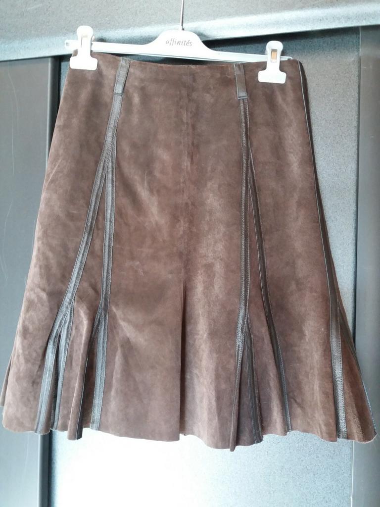 Jupe Promod daim et cuir marron taille 38, Vêtements | Femmes, Enlèvement ou Envoi, Comme neuf