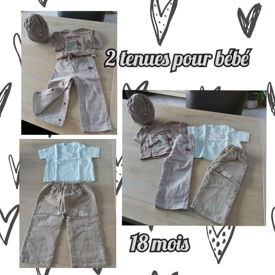 Vêtements pour bébé garçon-2 tenues-18 mois, Enlèvement ou Envoi, Utilisé, Autres tailles
