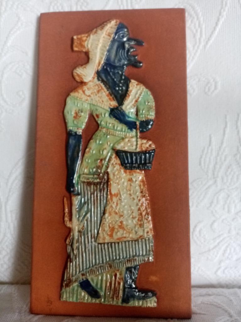 Plaque déco céramique Hemixem/Gilliot et cie 1950/60s, Enlèvement ou Envoi