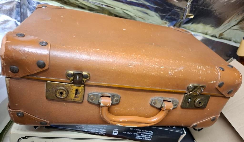 retro vintage koffer, Handtassen en Accessoires, Koffers, Ophalen, Gebruikt