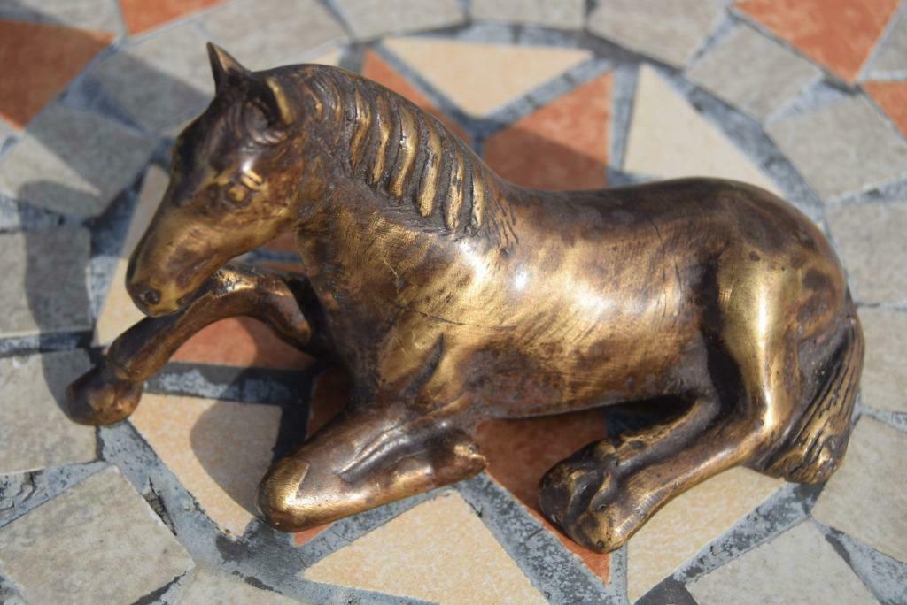 Cheval couché en bronze, Antiek en Kunst, Antiek | Brons en Koper, Brons, Ophalen of Verzenden