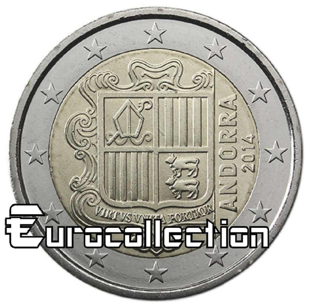 2 EUROS ANDORRE 2015, Enlèvement, 2 euros, Monnaie en vrac