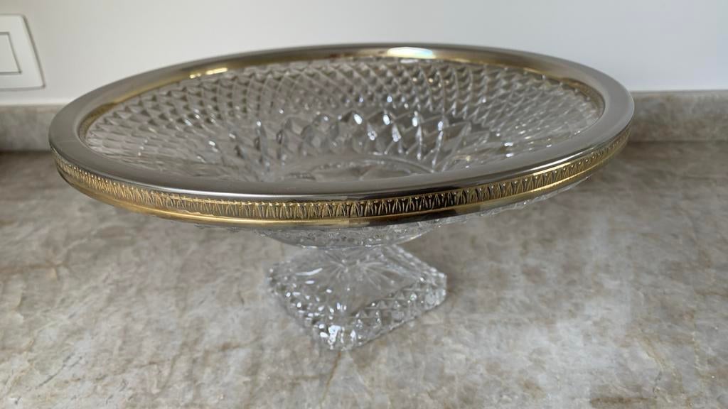 Bol en cristal au plomb de 30 cm de diamètre, Enlèvement