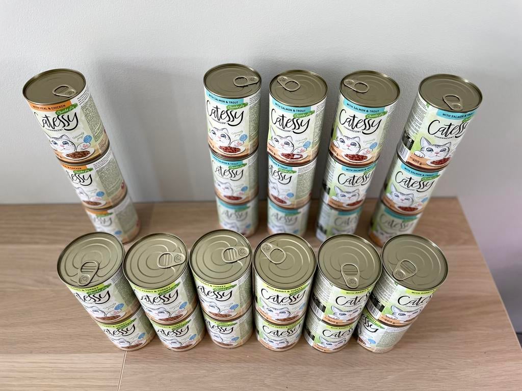 27 blikken kattenvoer van Catessy, Diversen, Ophalen