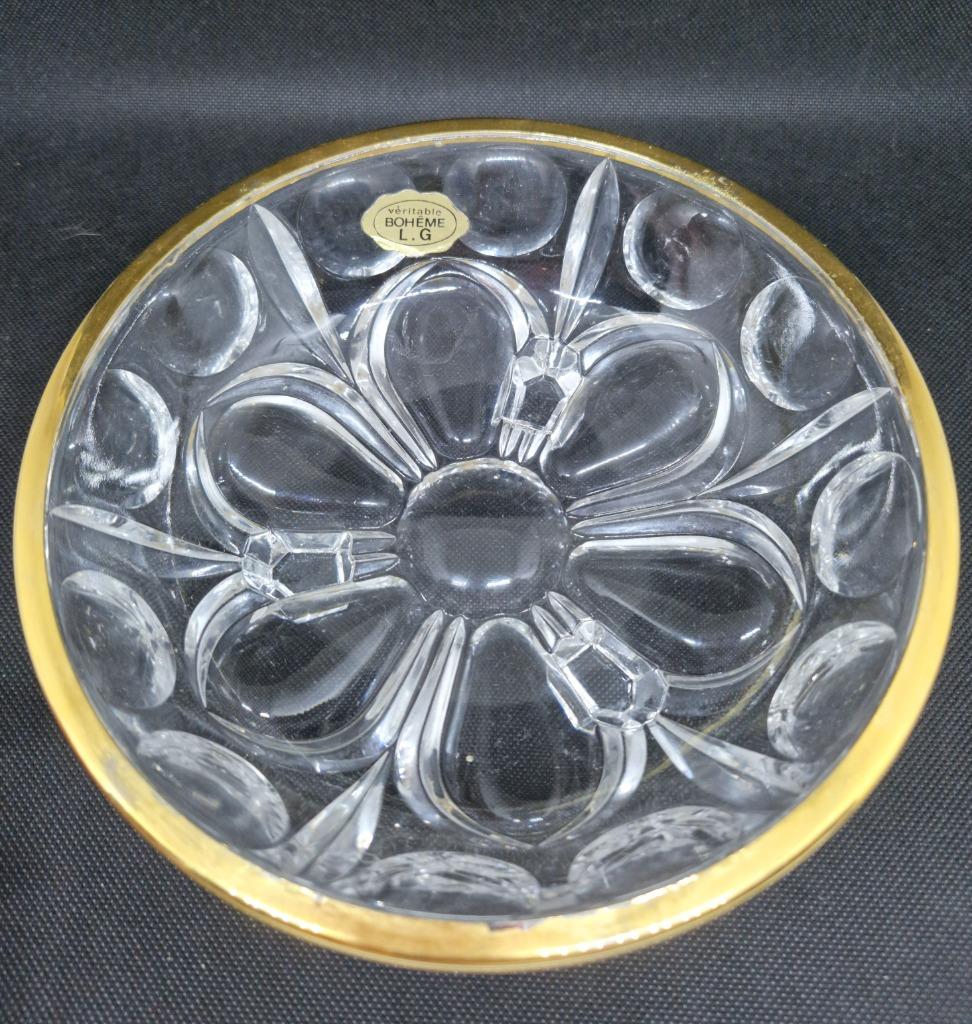 Coupelle en cristal de Bohême - Motifs ciselés, Enlèvement ou Envoi