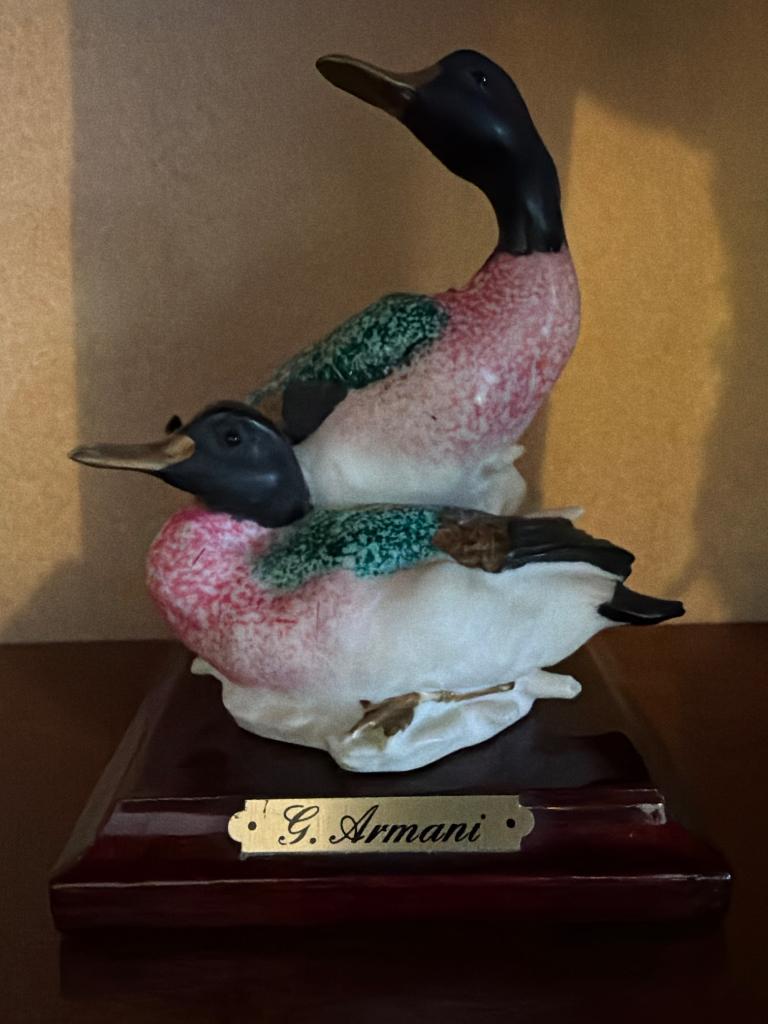 Porseleinen wilde eenden, gesigneerd door Giuseppe Armani., Ophalen of Verzenden