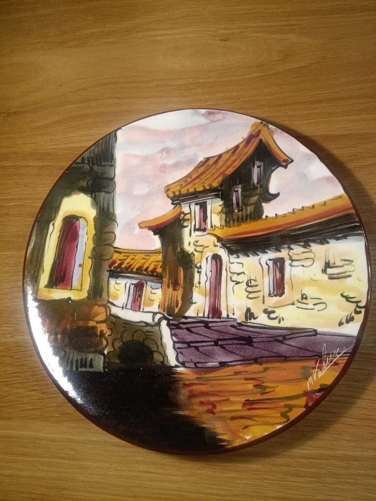 Decoratieve wandplaat gesigneerd door Mr. Valero vintage, Ophalen of Verzenden