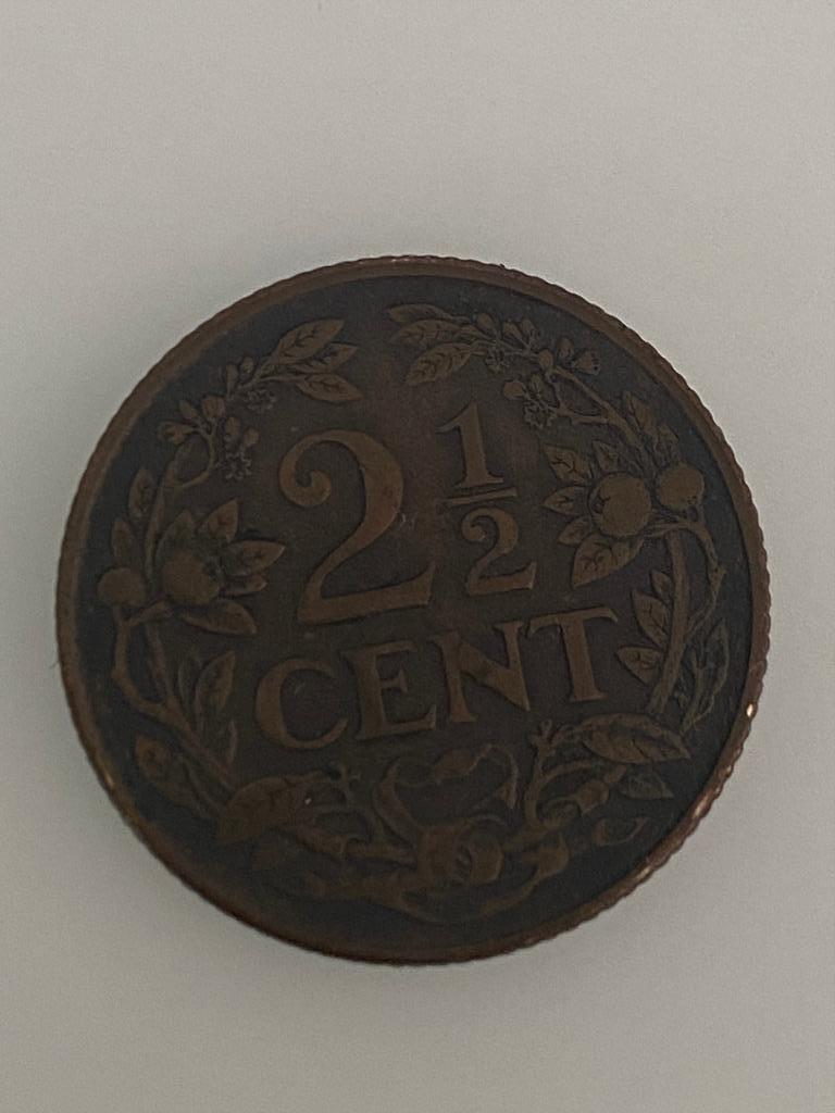 2.5 Cents Hollandais Wilhelmina 1929, Enlèvement ou Envoi, Reine Wilhelmine, Autres valeurs, Monnaie en vrac