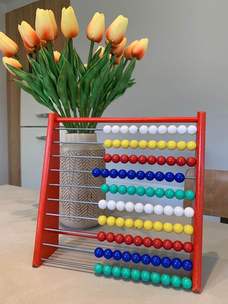 Vintage houten telraam (abacus) Educatief hulpmiddel, Kinderen en Baby's, Ophalen of Verzenden, Zo goed als nieuw