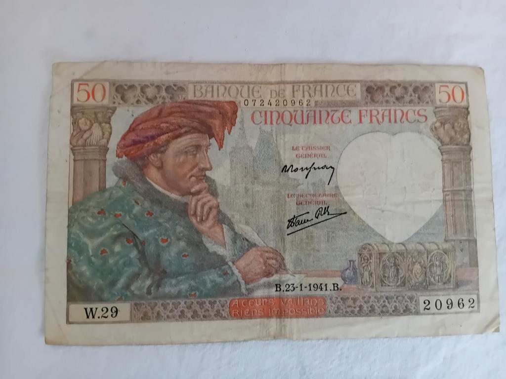 Billet, France, 50 Francs 1941, Enlèvement ou Envoi, France, Billets en vrac