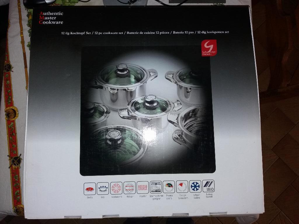 Authentic Master Cookware 12 pc cookware set, Enlèvement, Neuf, Plaque céramique