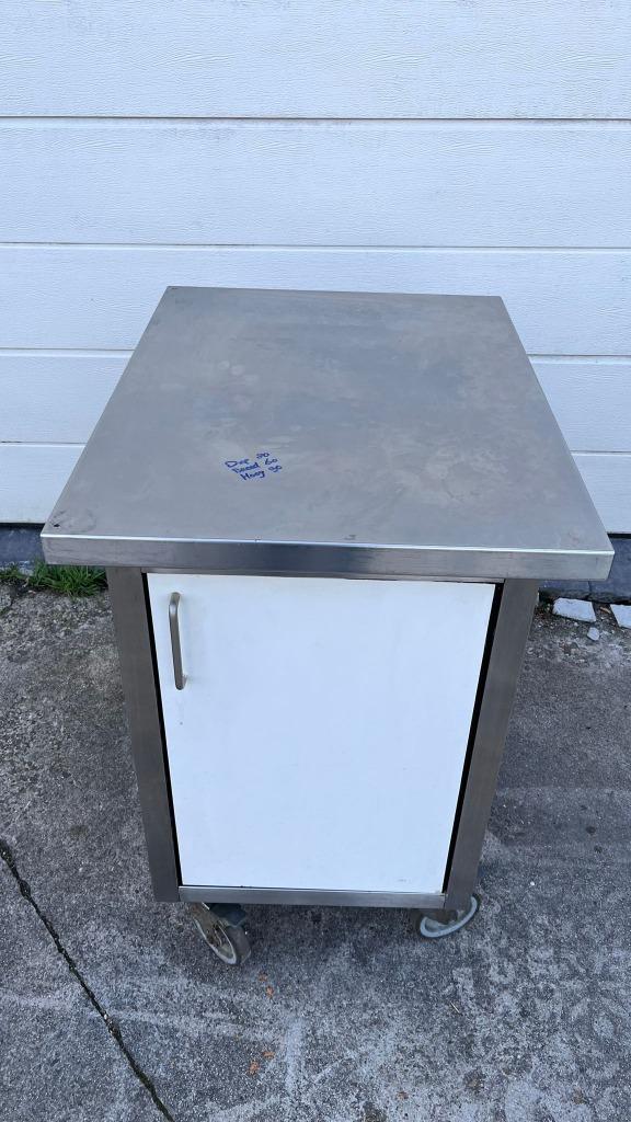 RVS werk-/opbergkast op wielen – D80 x B60 x H90 cm, Huis en Inrichting, Ophalen, Gebruikt, 75 cm of meer, 50 tot 100 cm
