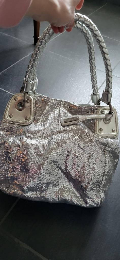 Zilveren paletten tas van Abro, Ophalen of Verzenden, Zo goed als nieuw, Overige merken, Leer