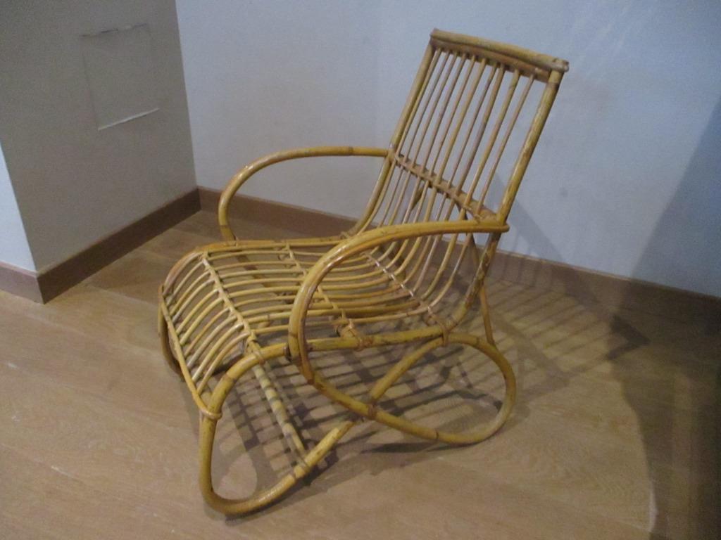 stoel rotan riet stoeltje , bijzetstoel , kinderstoel pop, Gebruikt, Overige kleuren, Riet of Rotan, Ophalen of Verzenden