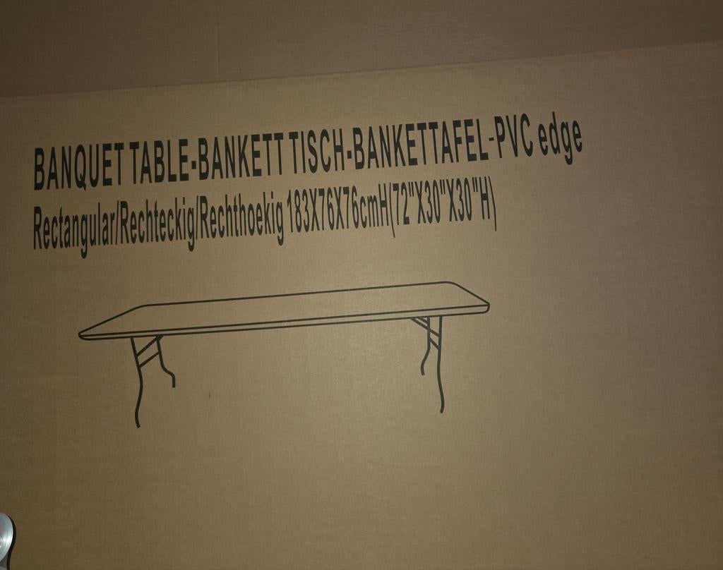 Nouvelles tables pliantes d'accueil - non ouvertes - lot de, Enlèvement, Neuf, Rectangulaire