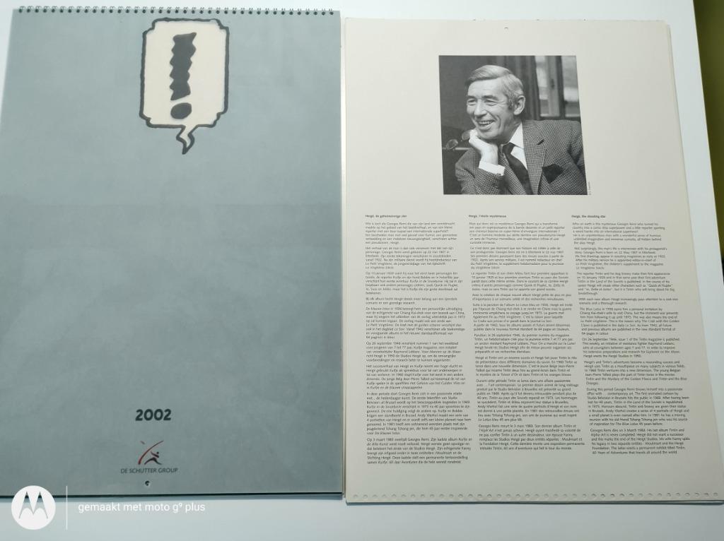 Calendrier Tintin unique, Enlèvement ou Envoi, Tintin, Neuf, Image, Affiche ou Autocollant