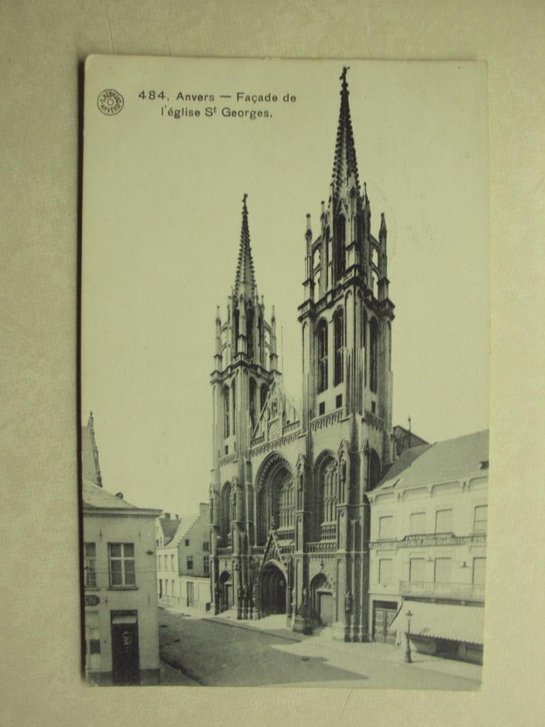 56524 - ANVERS - FACADE DE L'EGLISE ST-GEORGES -ZIE 2 FOTO'S, Envoi