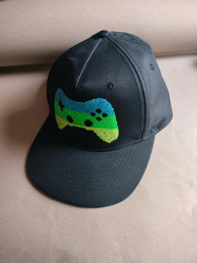 Gamer ( console ) Trucker Cap met Glimmende Pailletten H&M, Pet, Divided H&M., Nieuw, One size fits all