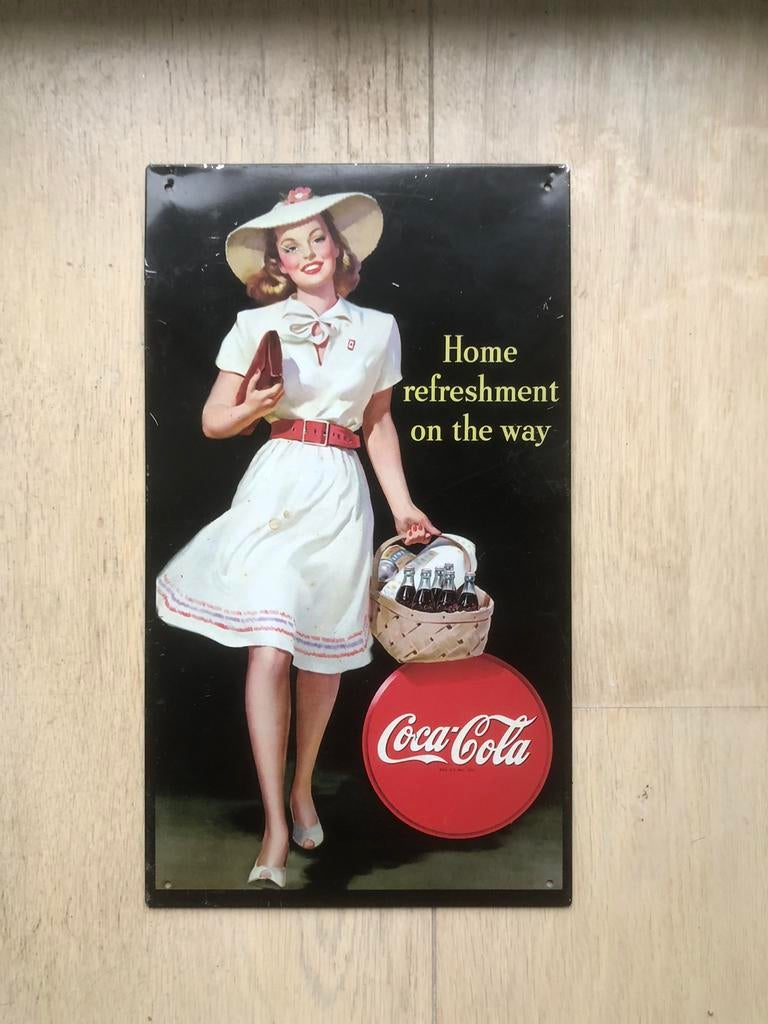 Reclamebord Coca-Cola., Ophalen, Zo goed als nieuw, Reclamebord