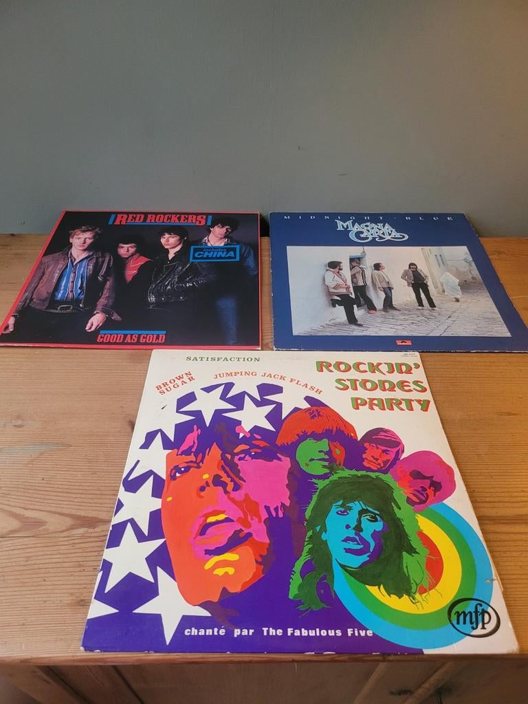 Lot 3 vinyles 33T rock, ..., CD & DVD, Enlèvement ou Envoi