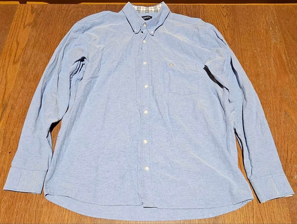 Burberry London overhemd XL blauw, Kleding | Heren, Overhemden, Blauw, Ophalen of Verzenden, Zo goed als nieuw, Halswijdte 43/44 (XL)