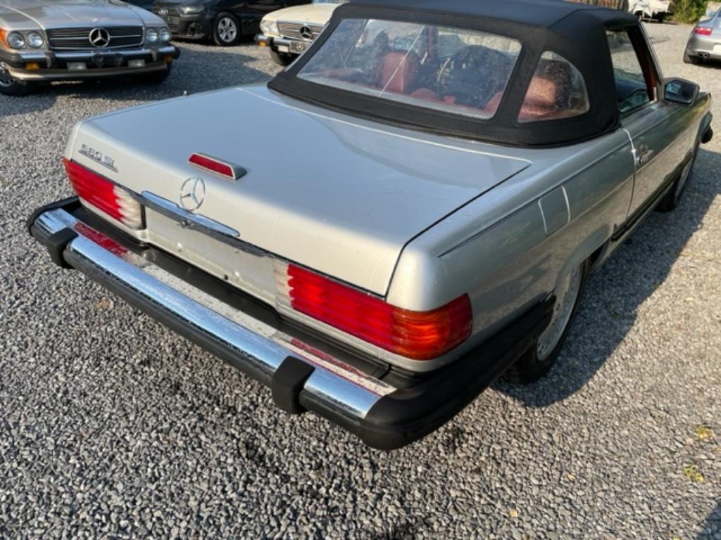 Mercedes SL 560 R107 Roadster SILVER +Carfax history +MB, foto 7