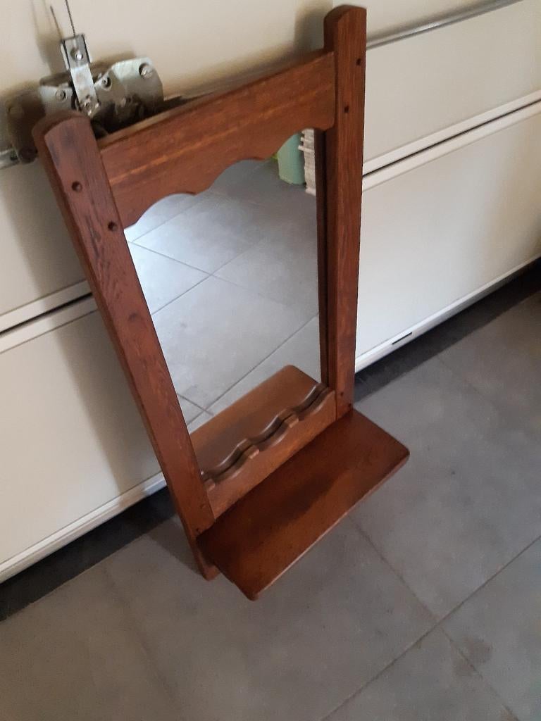 Miroir avec support finition chêne h0,90 la0,40  30euro, Enlèvement