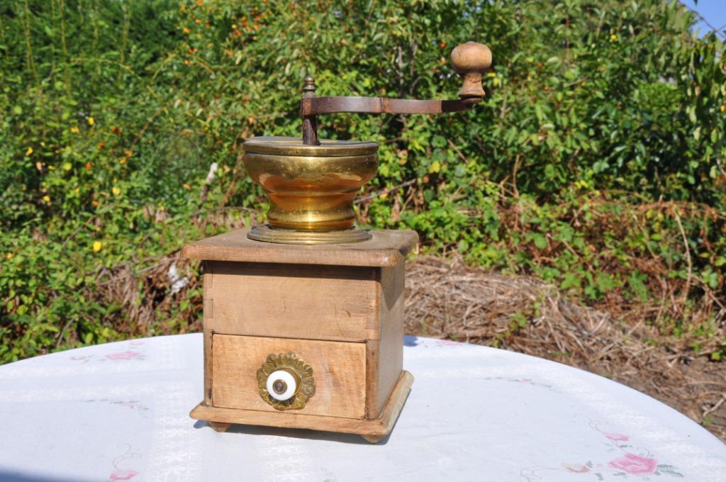 §  moulin a cafe bois et cuivre  (j4), Enlèvement ou Envoi