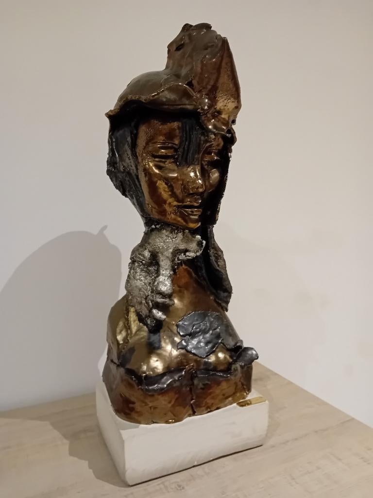 Mooi kunstwerk van Chris Ferket., Ophalen, Brons