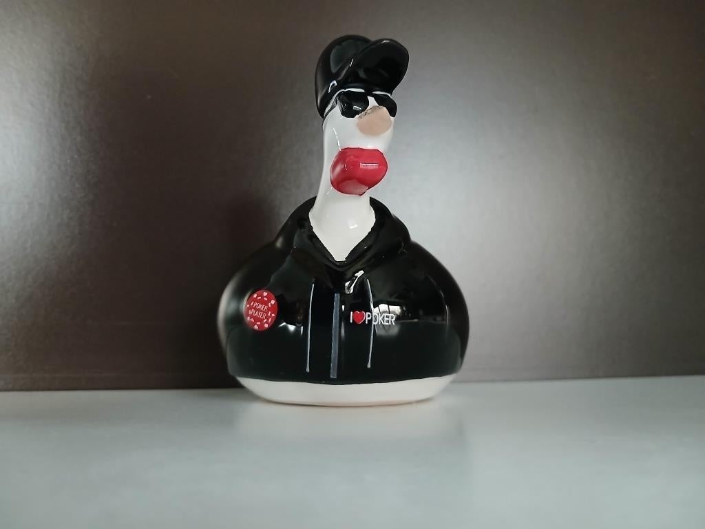Humoristische kip van J-Line: I LOVE POKER, Ophalen, Zo goed als nieuw, Porselein, Beeldje(s)