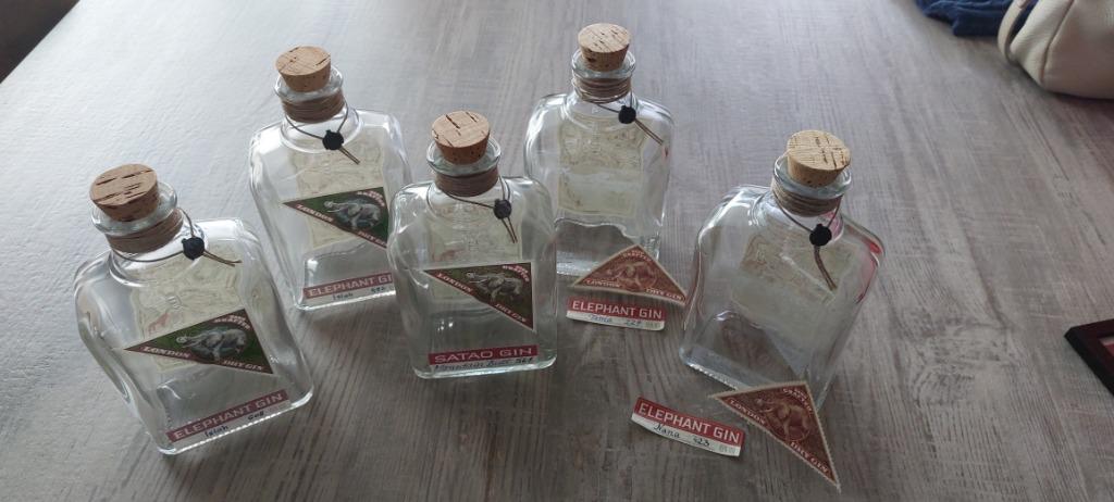 5 lege flessen Elephant gin - Satao gin, Enlèvement, Comme neuf, Autres types