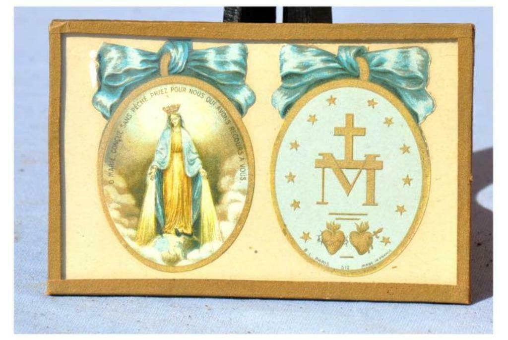 §cadre religieux relique cartonnée, Antiquités & Art, Enlèvement ou Envoi