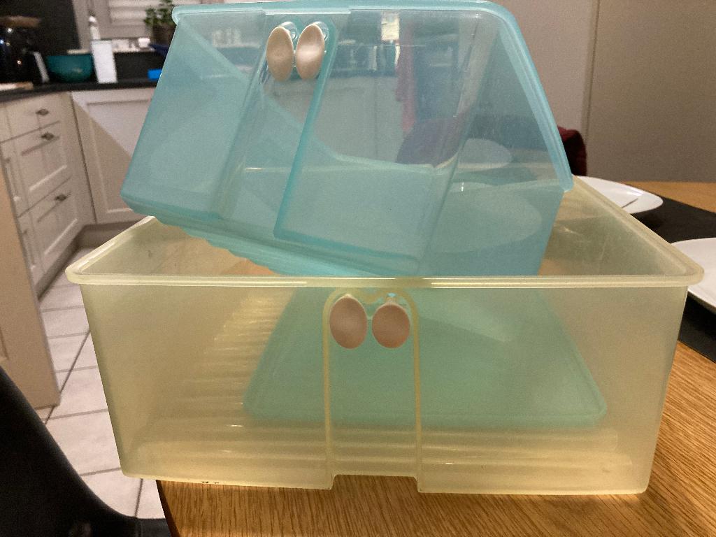 2 Vershouddozen Tupperware, Ophalen, Gebruikt, Blauw, Overige typen