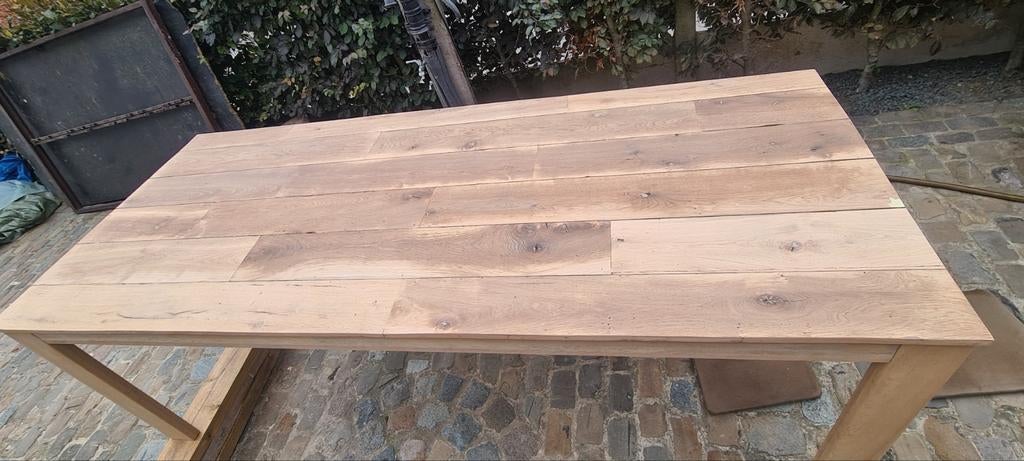 😉❣️❣️Eettafel parketmotief 250x100cm ECHT BELGISCH!!!😀650€, Ophalen, 100 tot 150 cm, Eikenhout, Rechthoekig