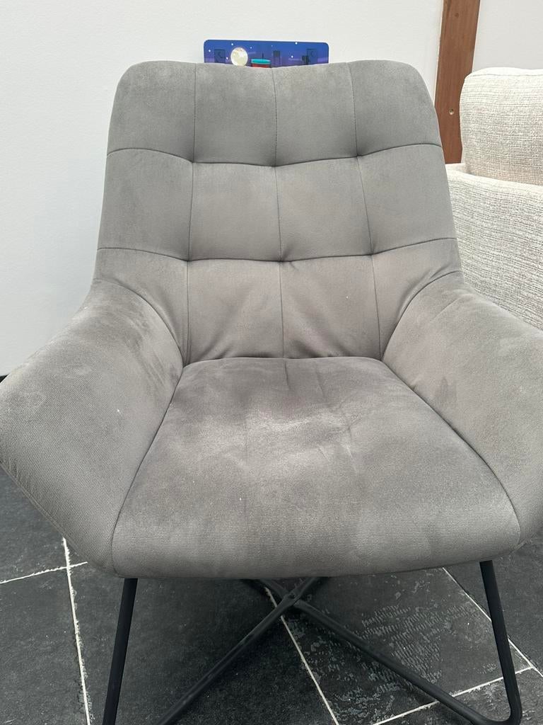 Fauteuil gris foncé, Ophalen of Verzenden, Zo goed als nieuw, Grijs