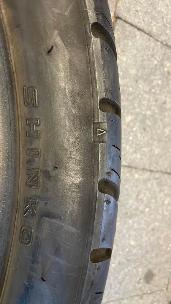 Pneu de moto Shinko, Enlèvement, Utilisé
