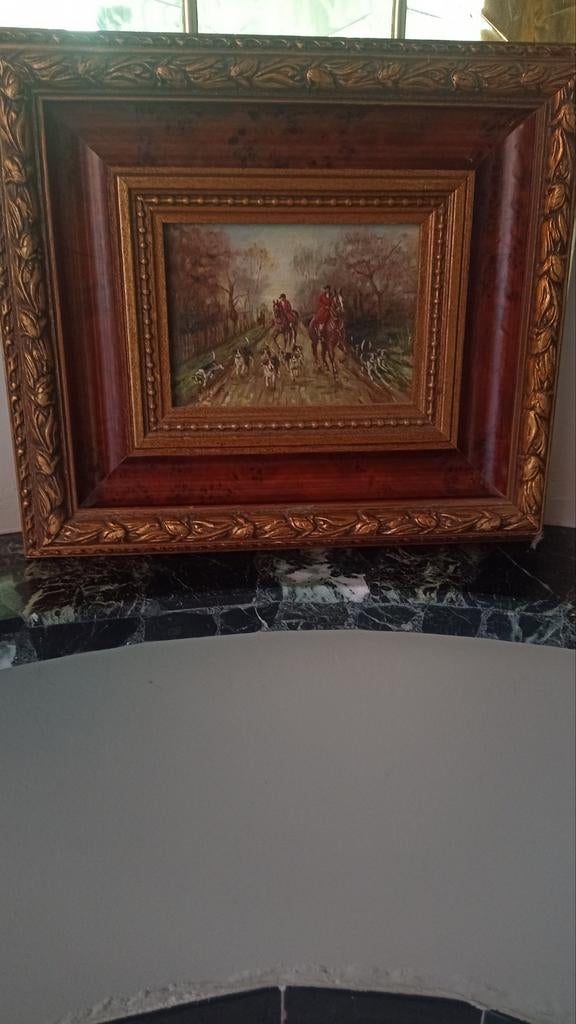 Jachttafereel 40 op 50 cm, Antiek en Kunst, Ophalen