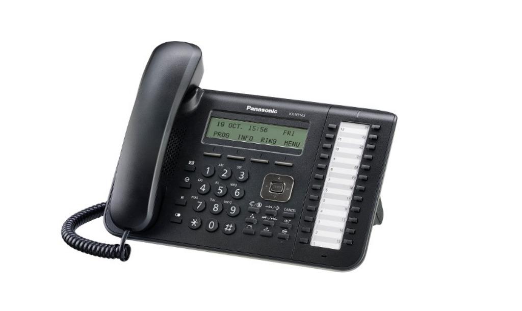 Panasonic KX-NT543 IP-telefoon ZWART, Ophalen of Verzenden, Zo goed als nieuw, 4 handsets of meer