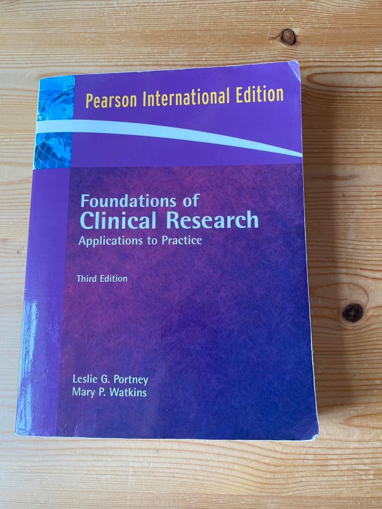 Foundations of Clinical Research , third edition, Boeken, Studieboeken en Cursussen, Ophalen, Gelezen, Hoger Onderwijs, Leslie G.Portney , Mary P. Watkins